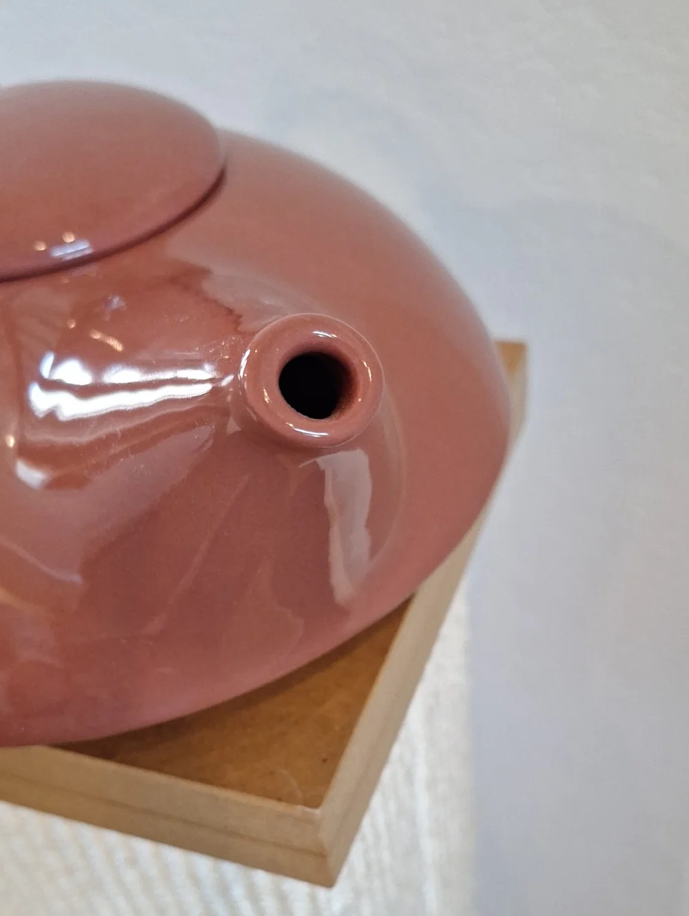 Vintage Post Modern Claudia Shuride Teapot Burnt Orange / Red